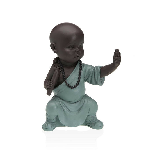 Buddha koristefiguuri, resiinistä 6 x 13 x 10 cm, pöytäkoriste, sisustukseen