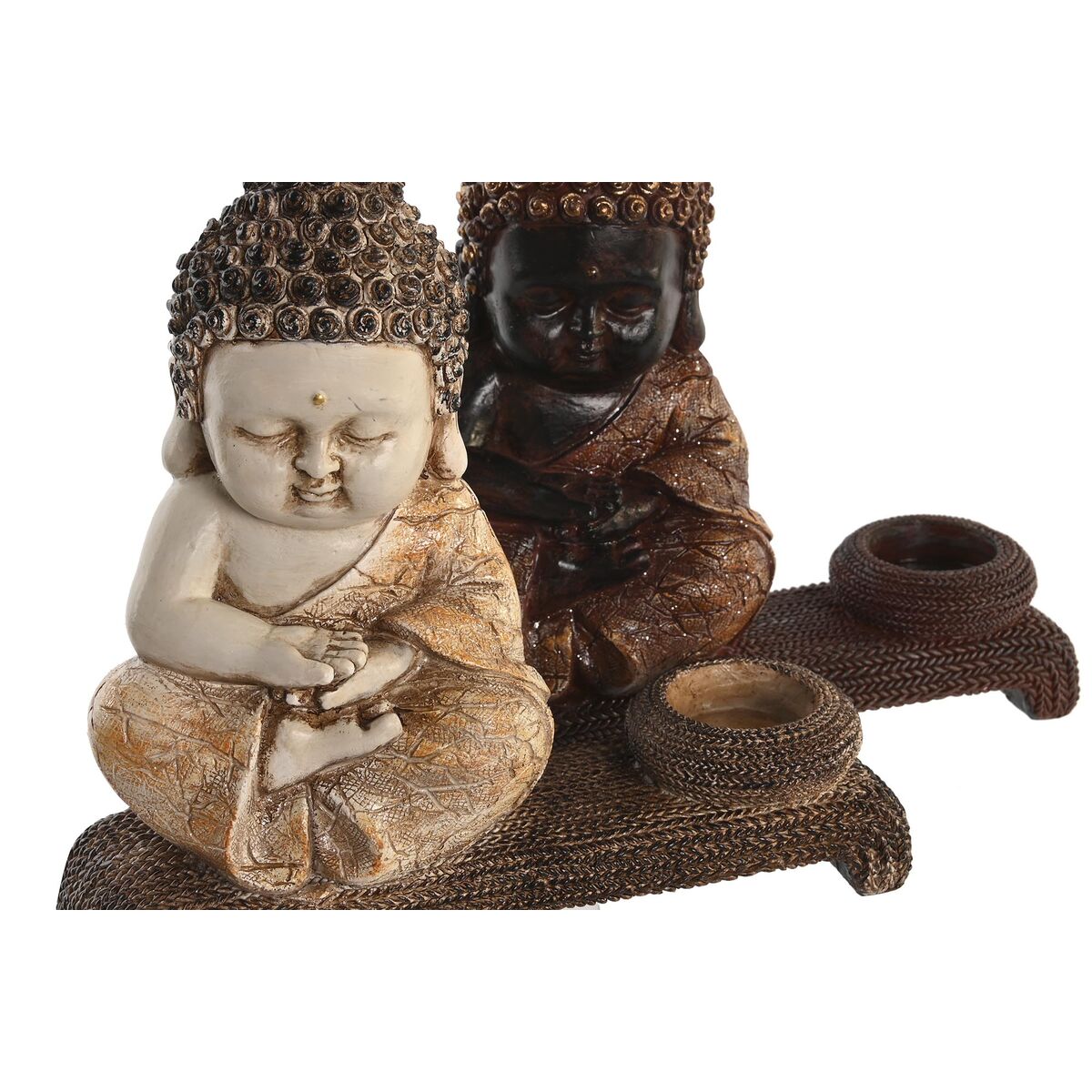Buddha koristehahmo 4 kpl, resiini, 22 x 8,2 x 23 cm, punainen beige, itämainen