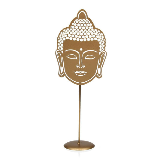 Buddha koristehahmo metalli, kultainen 10 x 43 x 15,9 cm pöytäkoriste sisustukseen