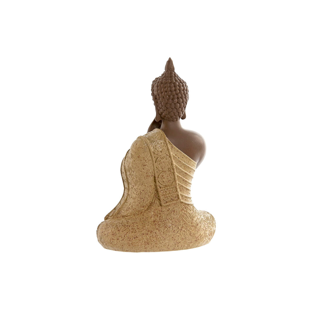 Buddha-patsas, 3 kpl hartsi, pöytäkoriste, oranssi koralli & lime, 9 x 6 x 13 cm