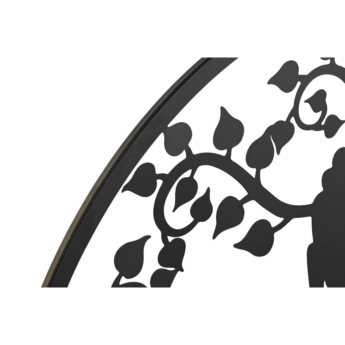 Buddha seinäkoriste metallinen, pyöreä 100 cm, 2 kpl musta & valkoinen