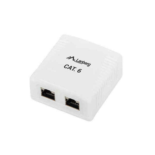 Cat6 FTP RJ45 jatkoliitin verkkojatko, 2x naaras, valkoinen, Ethernet - Lanberg