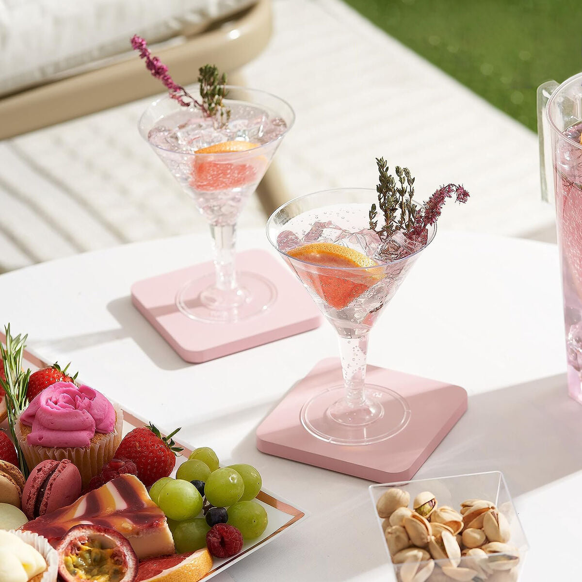 Cocktail-lasit 215 ml, muoviset kirkkaat 4 kpl setti, yhteensä 24 kpl juhliin