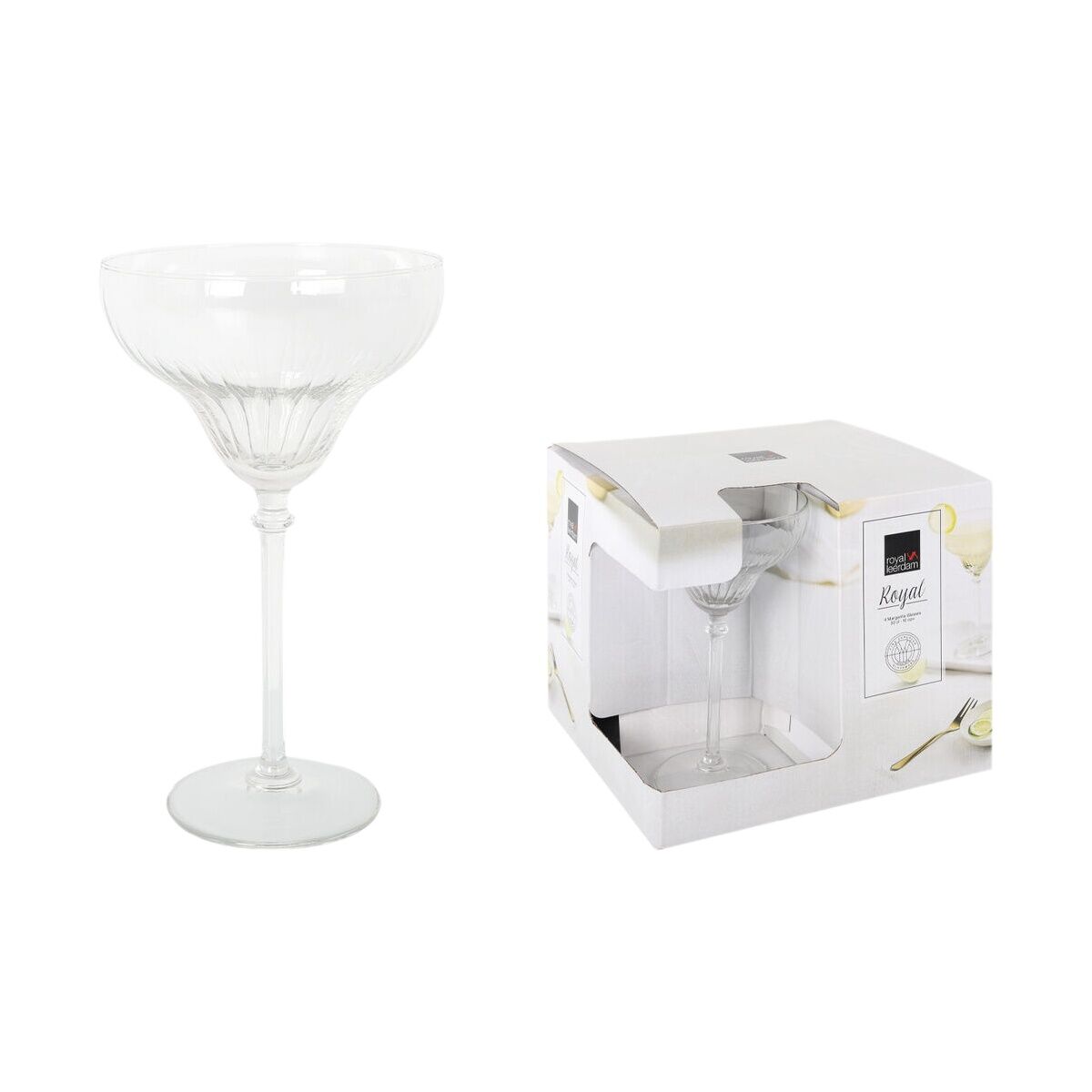 Cocktail-lasit 4 kpl, 6 yksikköä - jalallinen juomalasi setti Royal Leerdam