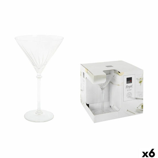 Cocktail-lasi 4 kpl, kristallikuvioitu martini-lasi setti Royal Leerdam