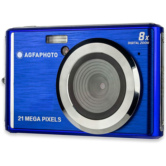 Digikamera 21 MP, HD-video, 2.4\" TFT-näyttö, microSD, ladattava akku, sininen