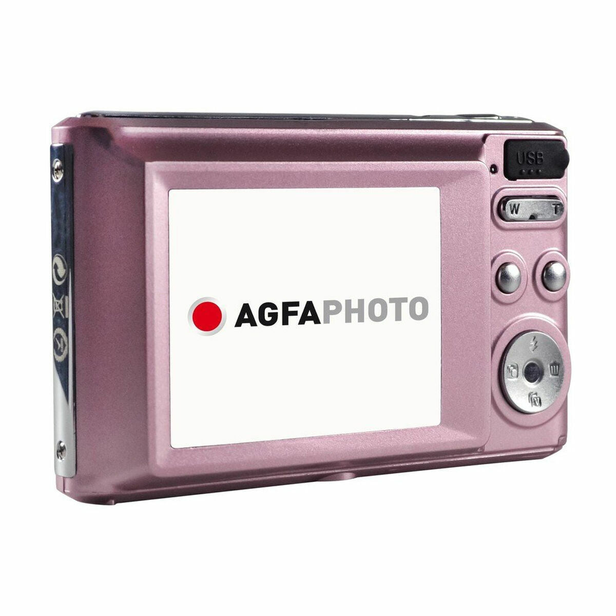 Digikamera 21 MP, HD-video & 2.4" TFT-näyttö, microSD, pinkki kompaktikamera