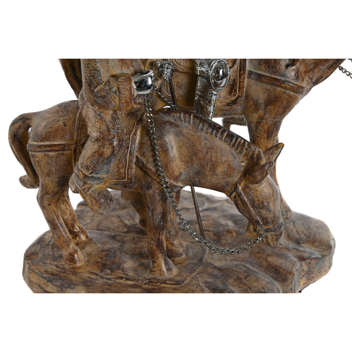 Koristehahmo don quijote & sancho hartsi 20,5 x 13 x 26 cm hopeinen luonnonväri
