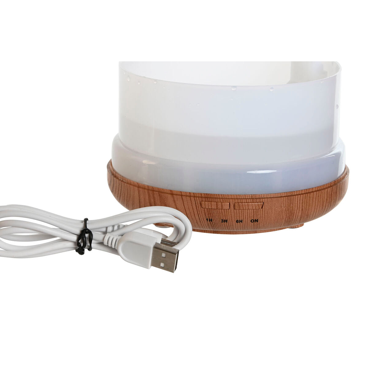 Eteerinen öljydiffuuseri 220 ml, USB, bambukori, vaalea ruskea - kotiin