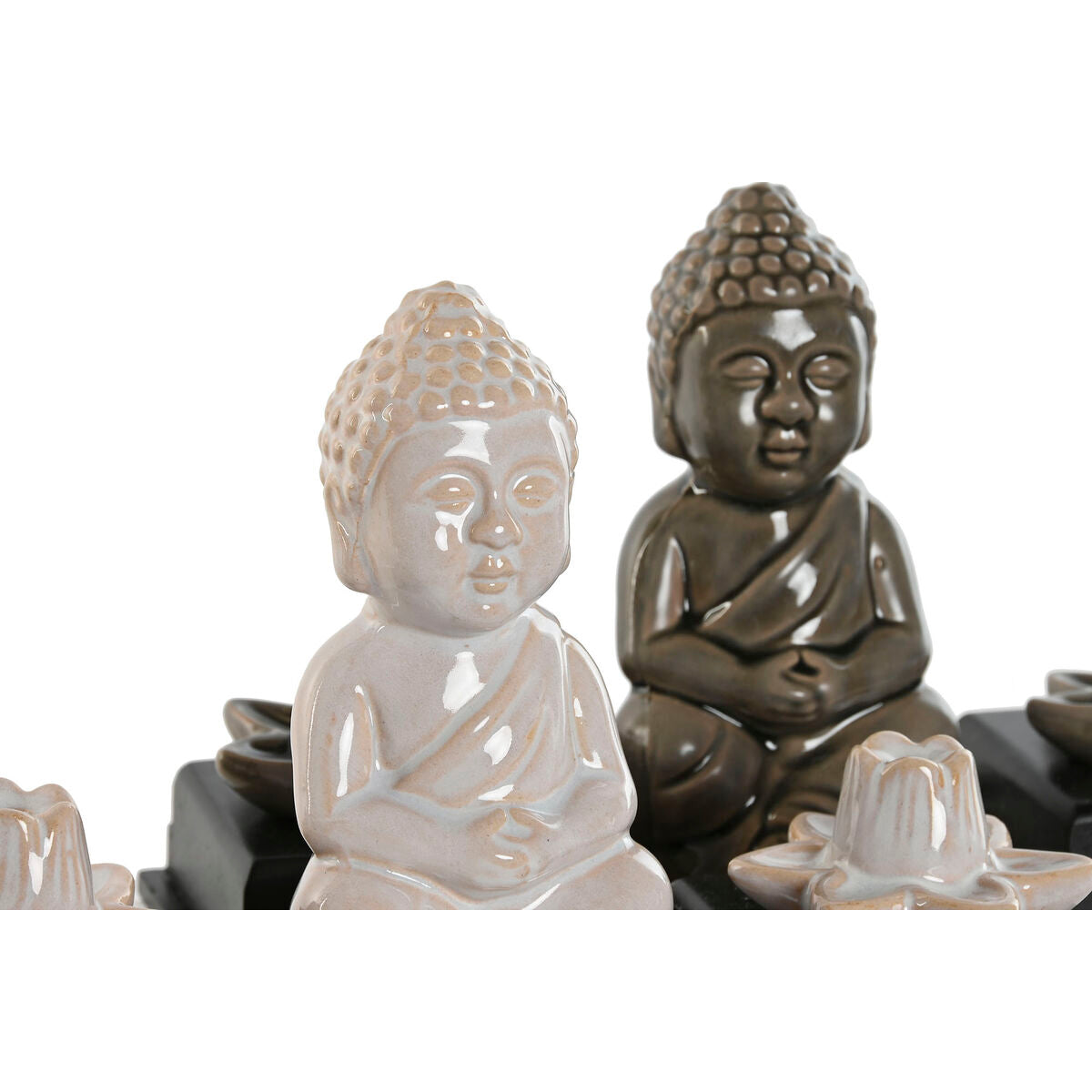 Eteeristen öljyjen poltin Buddha, keraaminen & MDF 24×8×14 cm, 2 kpl sisustukseen