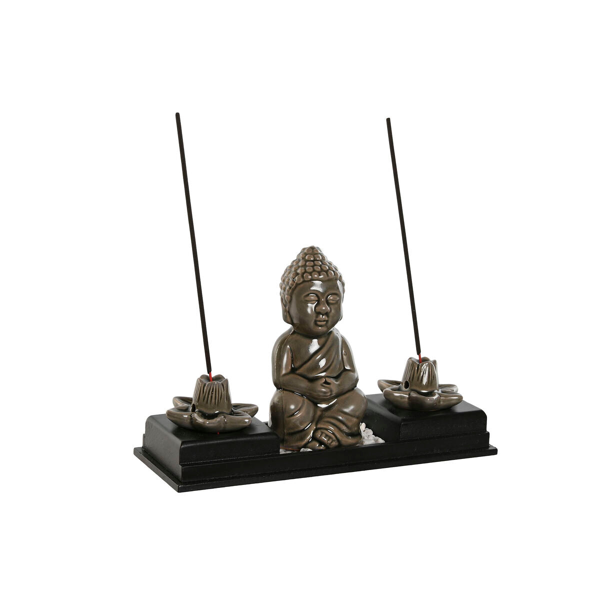 Eteeristen öljyjen poltin Buddha, keraaminen & MDF 24×8×14 cm, 2 kpl sisustukseen