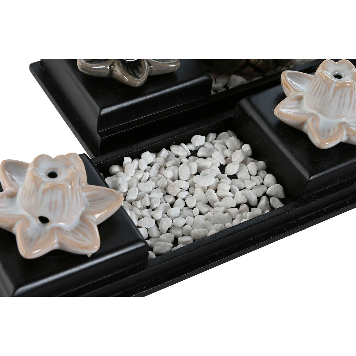 Eteeristen öljyjen poltin Buddha, keraaminen & MDF 24×8×14 cm, 2 kpl sisustukseen