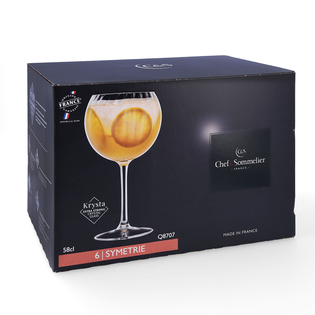 Gintonic-lasit 580 ml, 6 kpl – jalalliset lasit gin & tonicille Chef & Sommelier