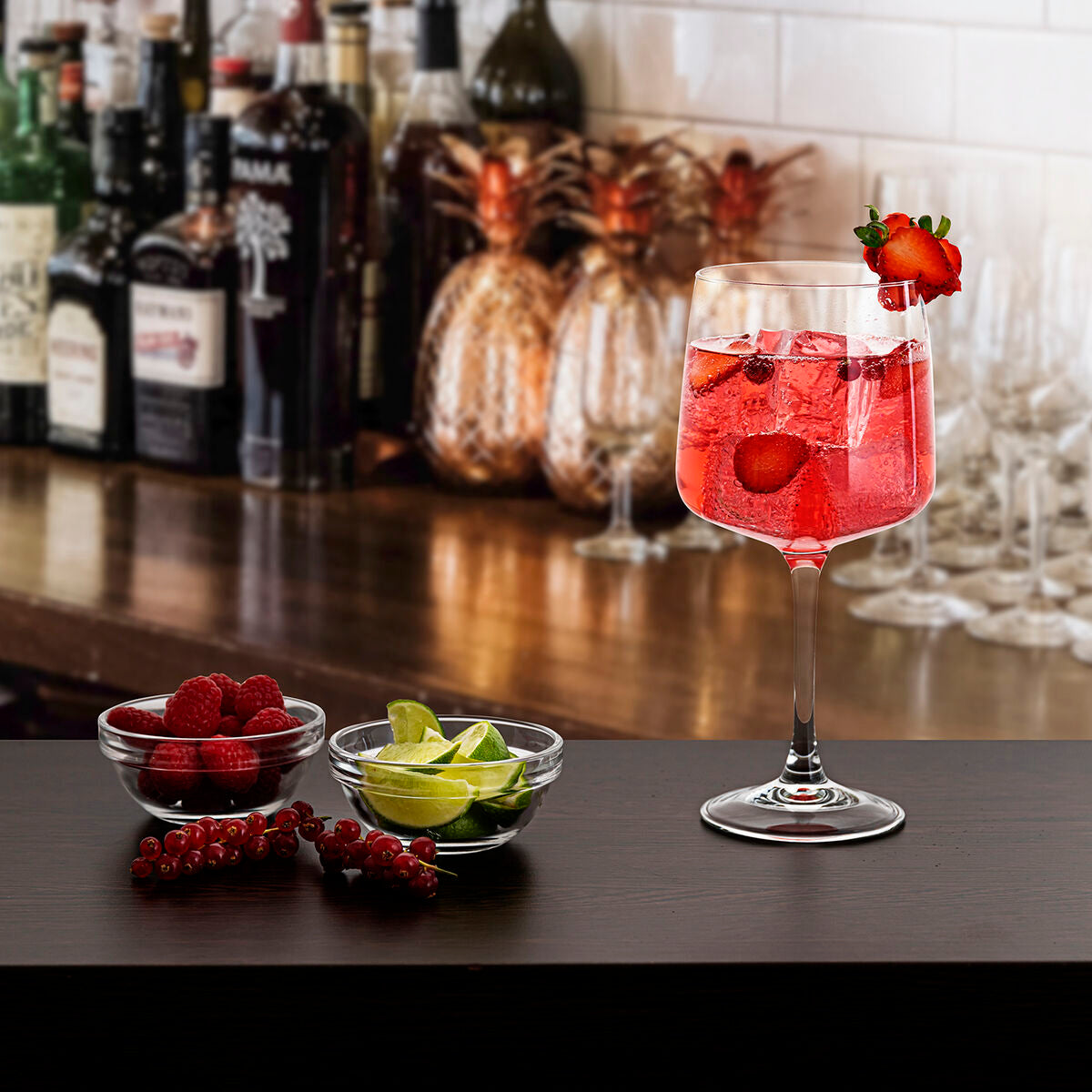 Gintonic-lasit 660 ml, läpinäkyvä lasi - gin & tonic -lasi jalallinen setti