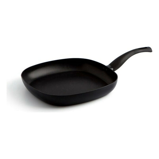 Grillipannu non-stick 27 x 27 cm, musta neliö - metalli & bakeliittikahva