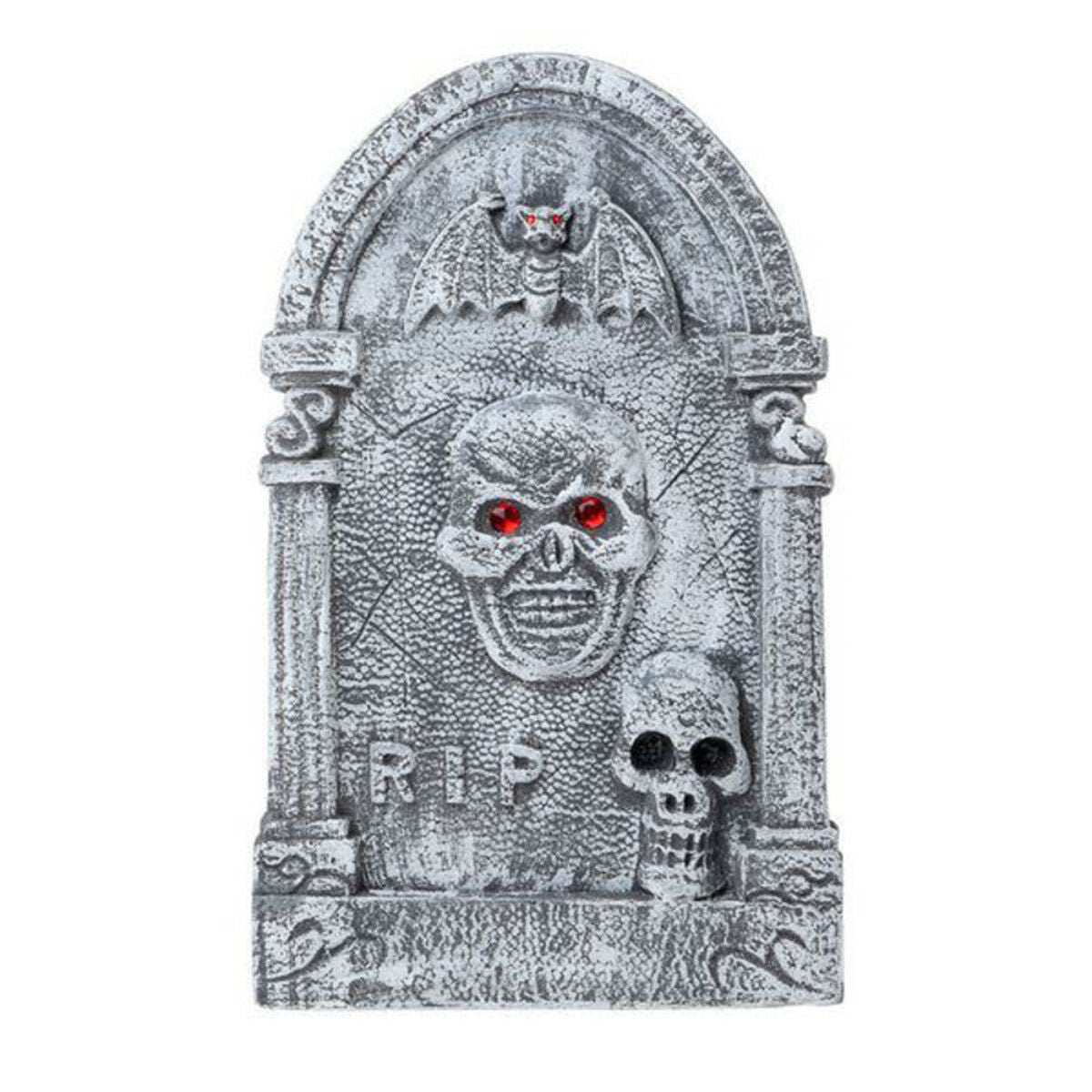 Halloween hautakivi 56 x 34 cm, harmaa - koristehauta halloweeniin ja juhliin