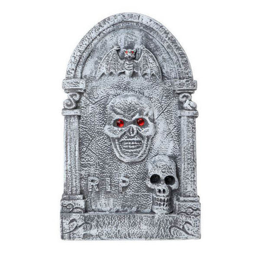 Halloween hautakivi 56 x 34 cm, harmaa - koristehauta halloweeniin ja juhliin