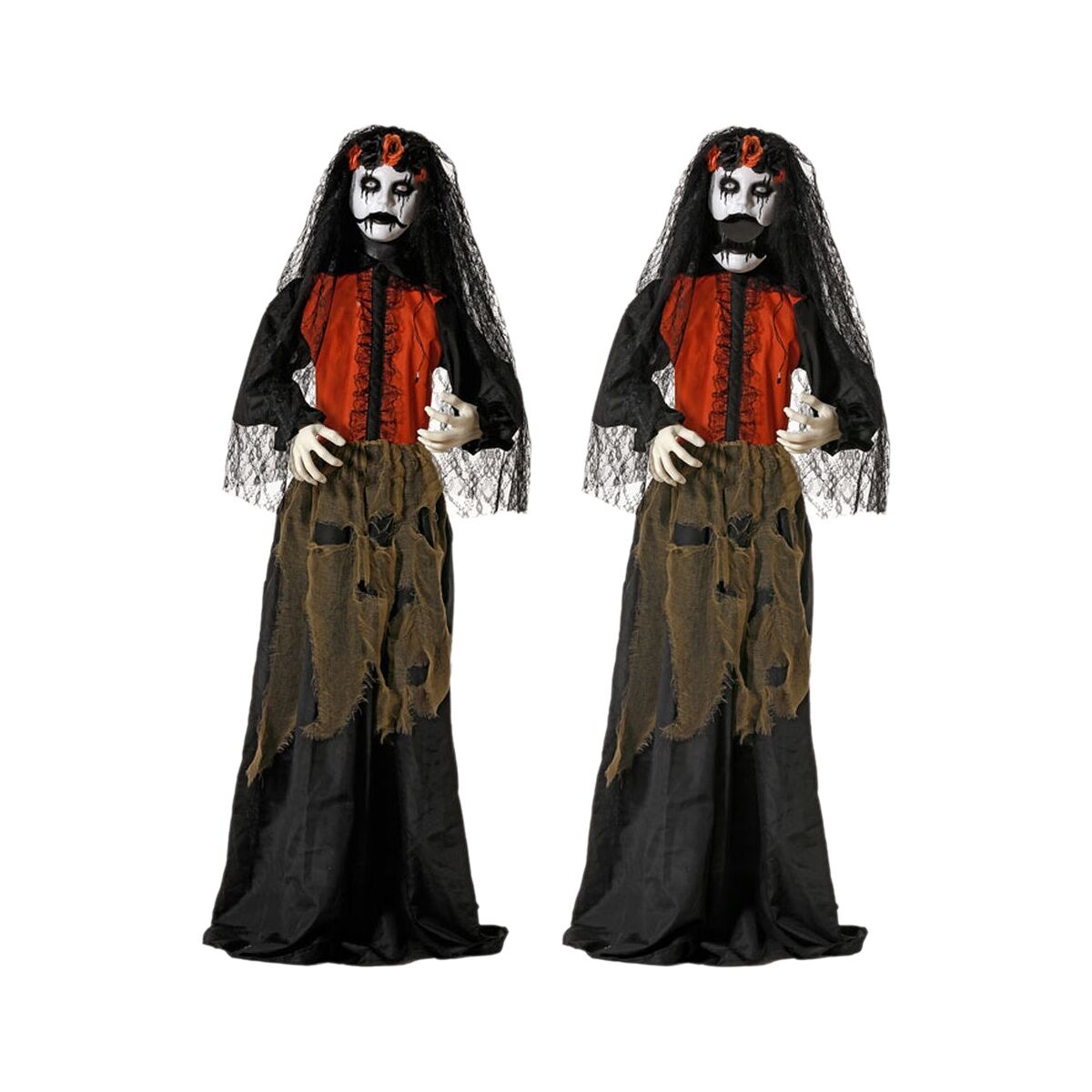 Halloween-koriste 167 cm, valo & ääni, liikkuva karmiva nukke, ääniefektit