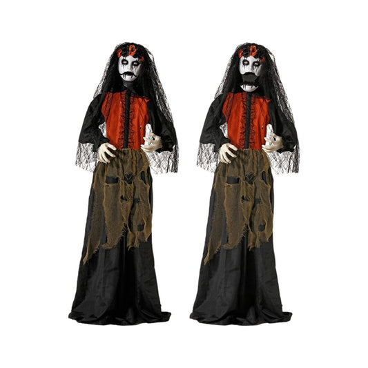 Halloween-koriste 167 cm, valo & ääni, liikkuva karmiva nukke, ääniefektit