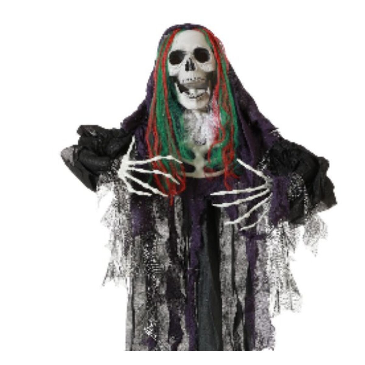 Halloween-koriste kallo 165 x 116 cm, roikkuva koriste, valo & ääni, juhliin