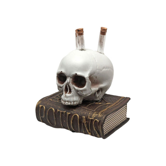 Halloween-koriste kallo, valo & ääniefekti 22 x 17 x 12 cm, pöydälle, juhliin