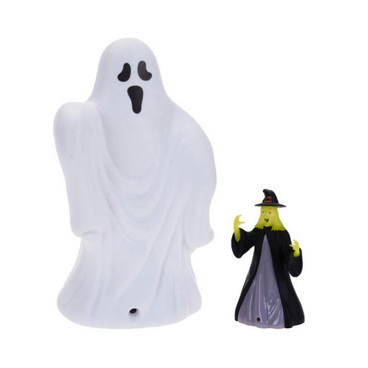 Halloween-koristeet 14 cm - pöytäkoriste, kummitus & noita juhliin sisätiloihin