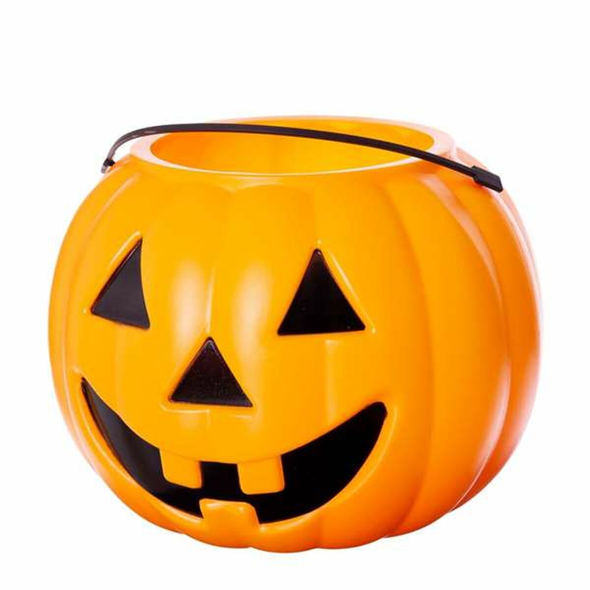 Halloween-kurpitsa 19 x 23 x 23 cm, oranssi karkkiämpäri ja koriste naamiaisiin