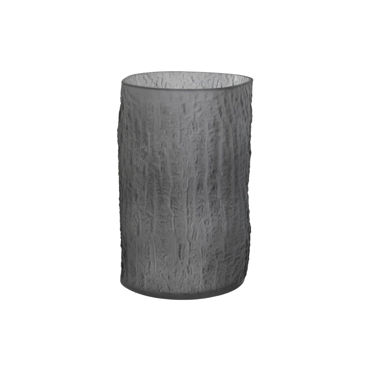Maljakko kristalli mattapintainen harmaa, moderni 13 x 13 x 21 cm sisustukseen