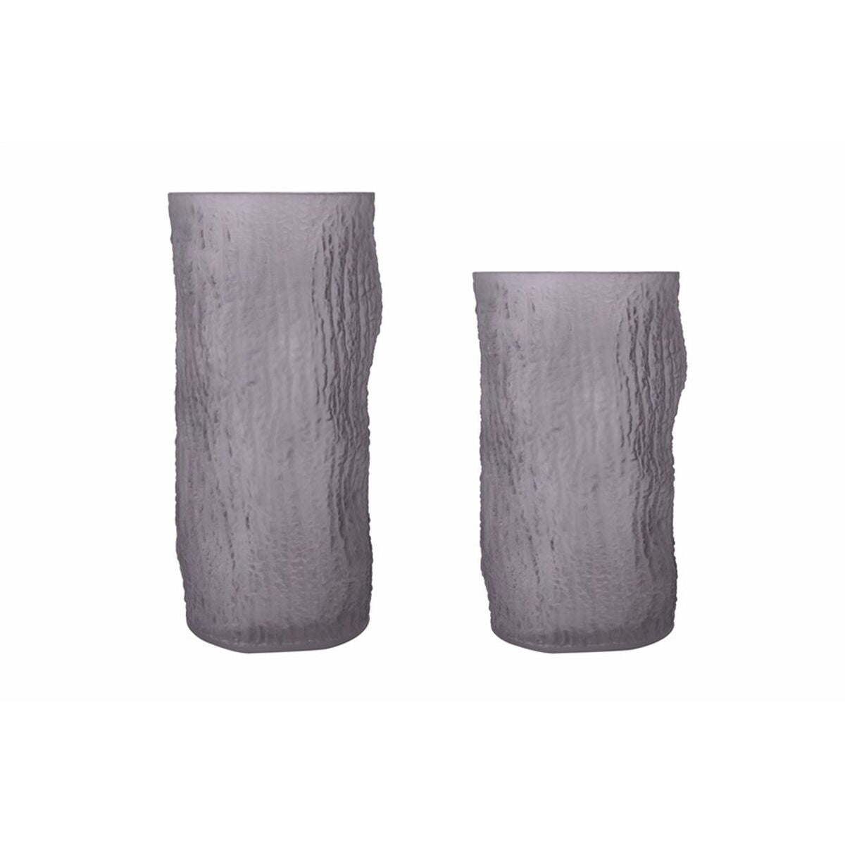Maljakko kristalli mattapintainen harmaa, moderni 13 x 13 x 21 cm sisustukseen