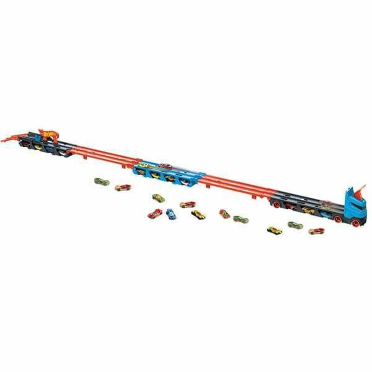 Hot Wheels rekka 3 autolla, kuljetusauto lelu muovia, lapsille 4–8 v sisäleikkeihin