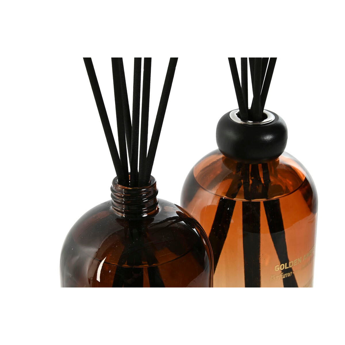 Huonetuoksu 500 ml, tuoksutikku 2 kpl - moderni kristalli-pullo harmaa & amber