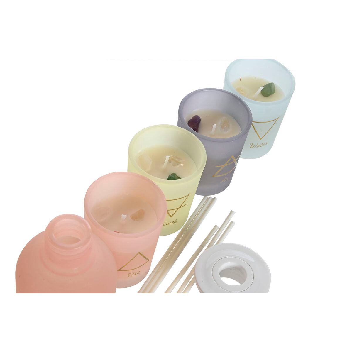 Ilmanraikastin 100 ml setti 4 kpl - urban design, lila, vaha & lasi kotituoksu