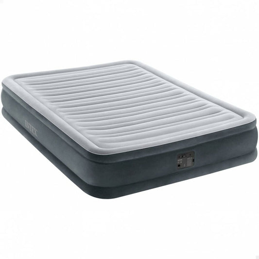 Puhallettava patja 137 x 191 cm, keskikorkea - tupla, samettipinta &sähköpumppu