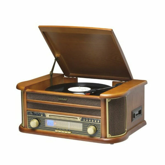 Vinyylilevysoitin (LP) retro radio USB, CD & AM/FM, kotikäyttöön – vinyylilevysoitin retro levysoitin – kuva 1