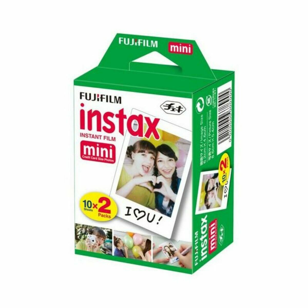 Instax mini filmi 2x10 kuvaa, kuvan koko 4,6 x 6,2 cm, valkoinen, Fujifilm