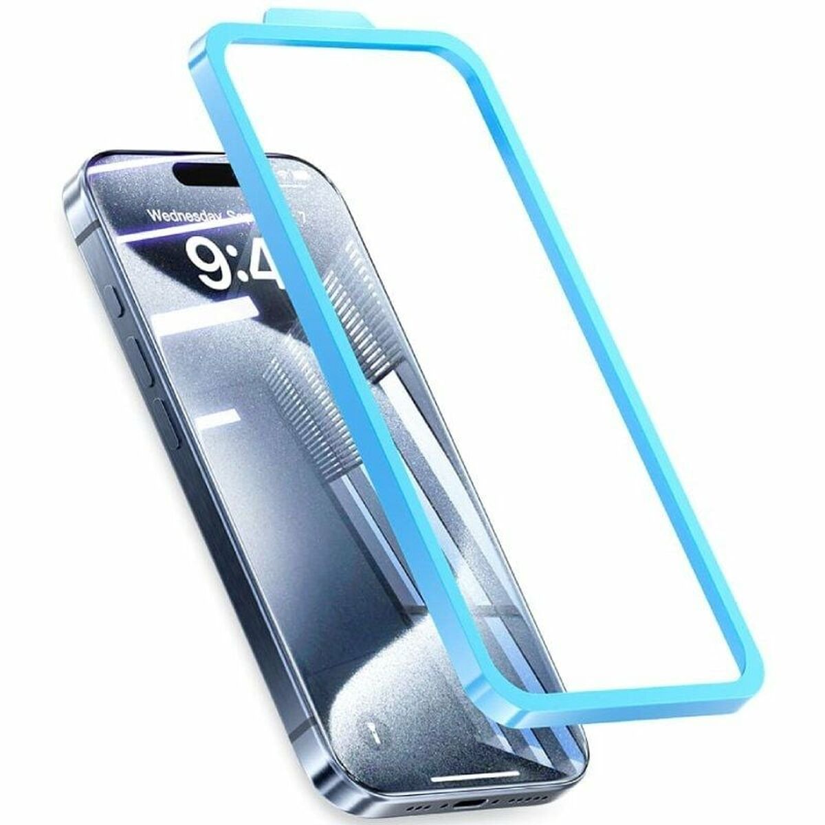 IPhone 16 Pro karkaistu lasi näytönsuoja - läpinäkyvä, asennussarja koko näytölle