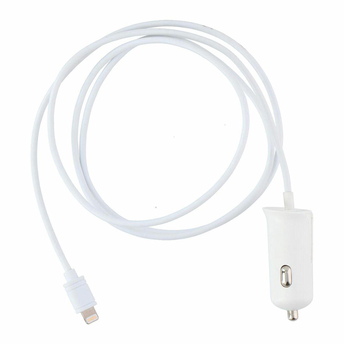 IPhone autolaturi 2,1 A 1,2 m autoon - lightning johto, valkoinen, iPad