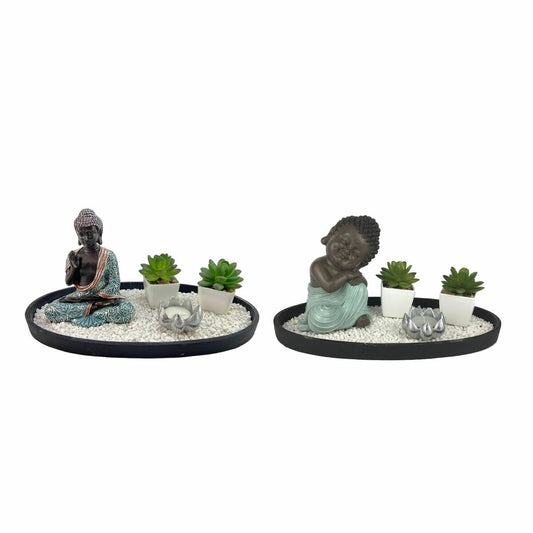 Koristehahmo itämainen puutarha 2 kpl, 32 x 16,5 x 15,5 cm, resiini
