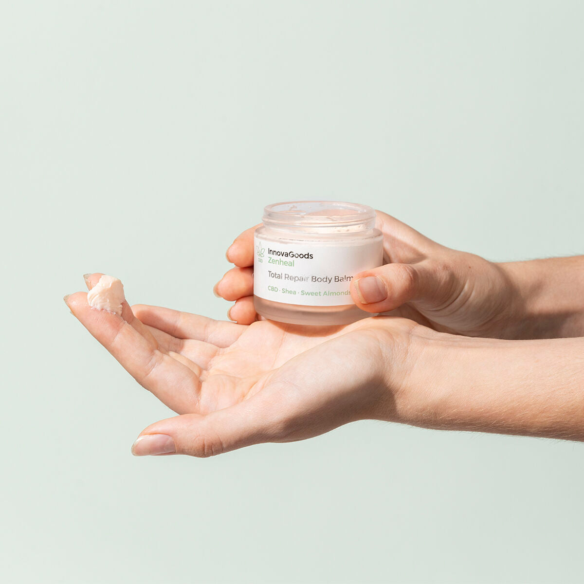 Jalkahoitopaketti CBD, korjaava vartalobalsami 50 ml & ladattava pedikyyriviila