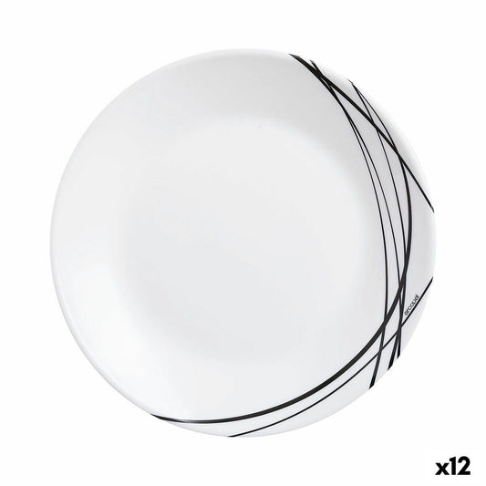 Jälkiruokalautanen 18 cm, kaksivärinen lasi, 12 kpl, tiskikone & mikroaaltouuni
