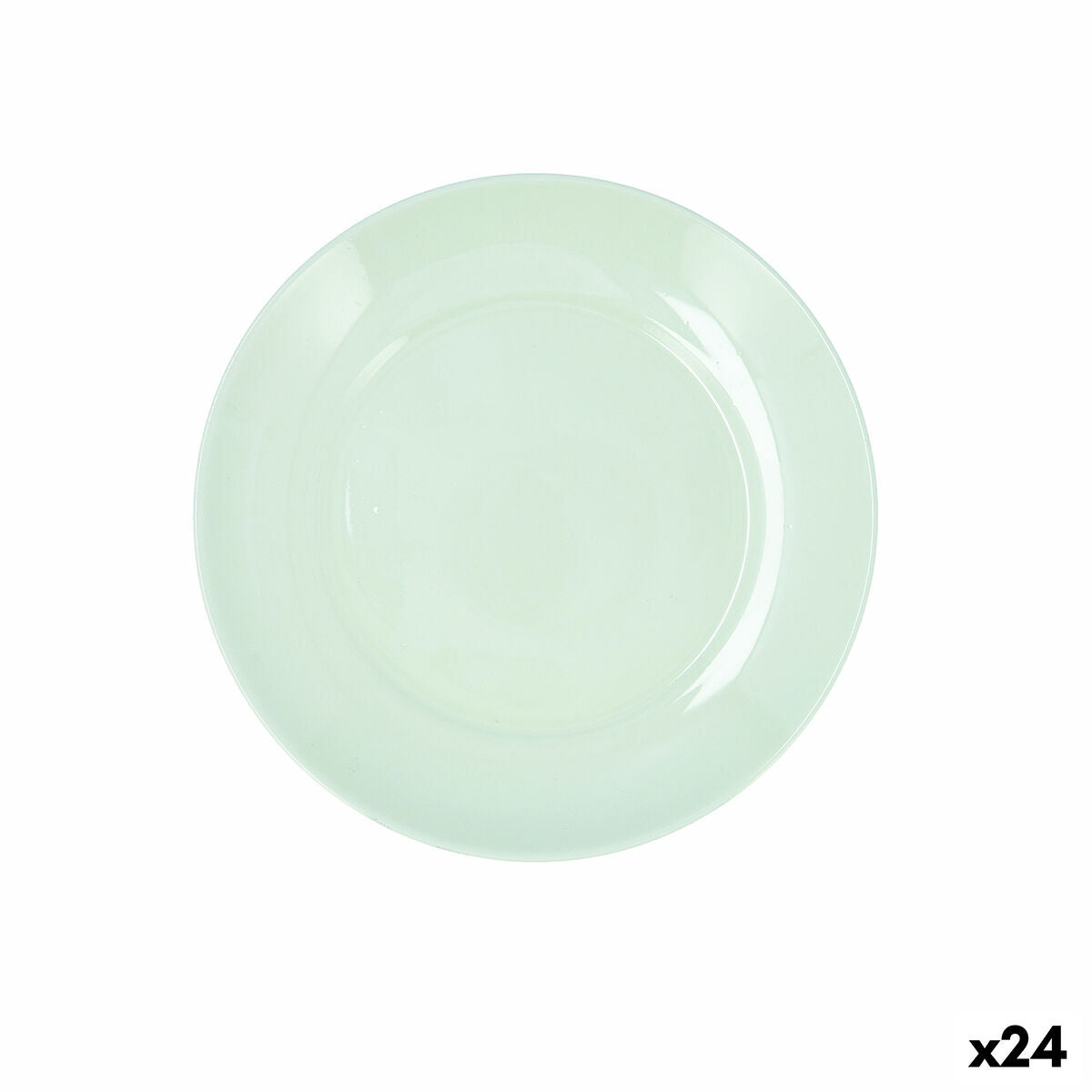 Jälkiruokalautanen 18 cm, pinoitava lasi, vihreä, 24 kpl, astianpesuun