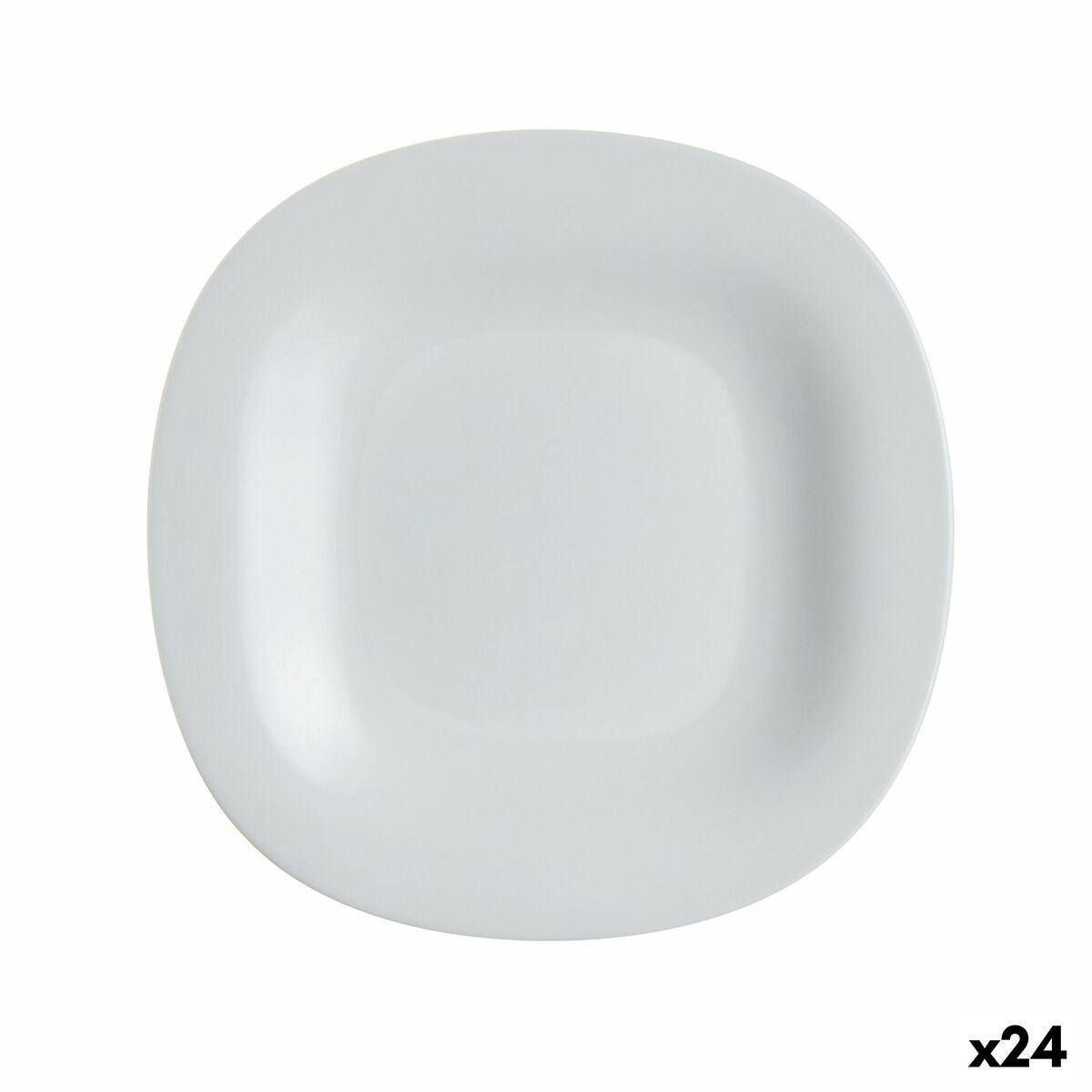 Jälkiruokalautanen Ø 19,5 cm, harmaa lasi, 24 kpl - tarjoiluun