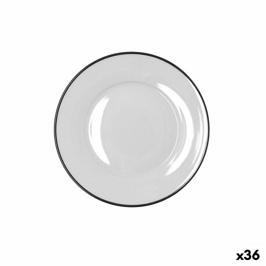 Jälkiruokalautanen Ø 19 cm pinoettava valkoinen keramiikka 36 kpl ravintoloihin