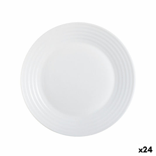 Jälkiruokalautanen 19 cm lasinen valkoinen, 24 kpl - kahviloihin & kotiin