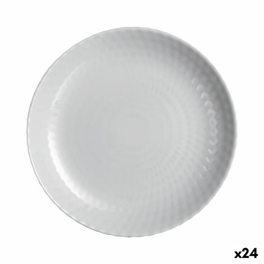 Jälkiruokalautanen 19 cm, mikroaaltokestävä lasi harmaa, 24 kpl – juhliin