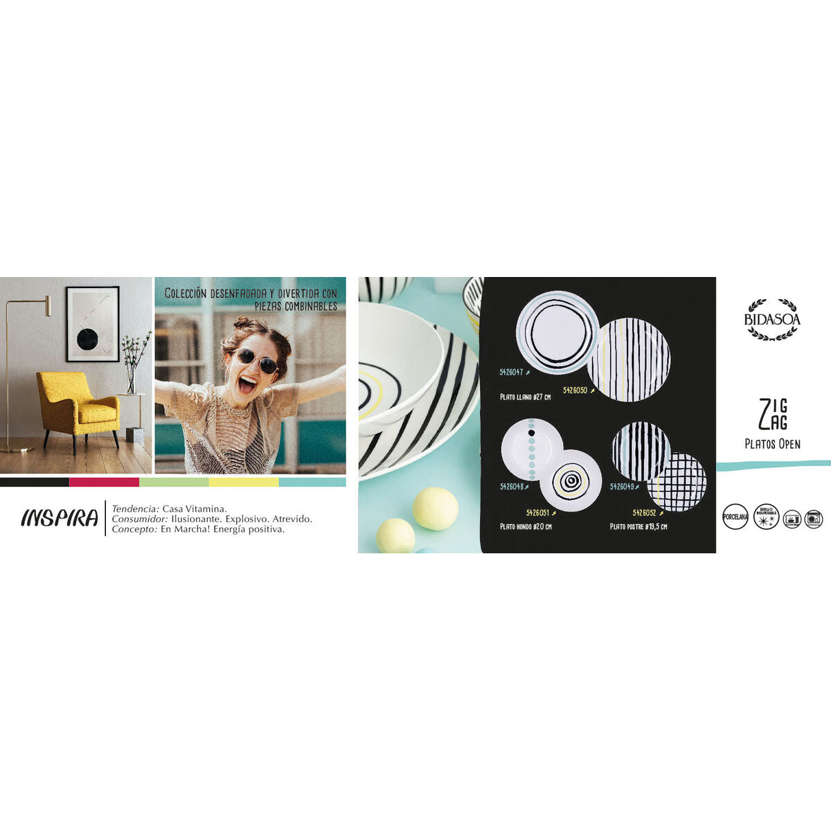 Jälkiruokalautanen 19 cm, keramiikka, raidallinen monivärinen - 12 kpl