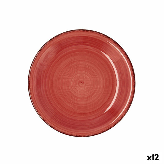 Jälkiruokalautanen 19 cm, keramiikka punainen - 12 kpl astiasetti, pesukone