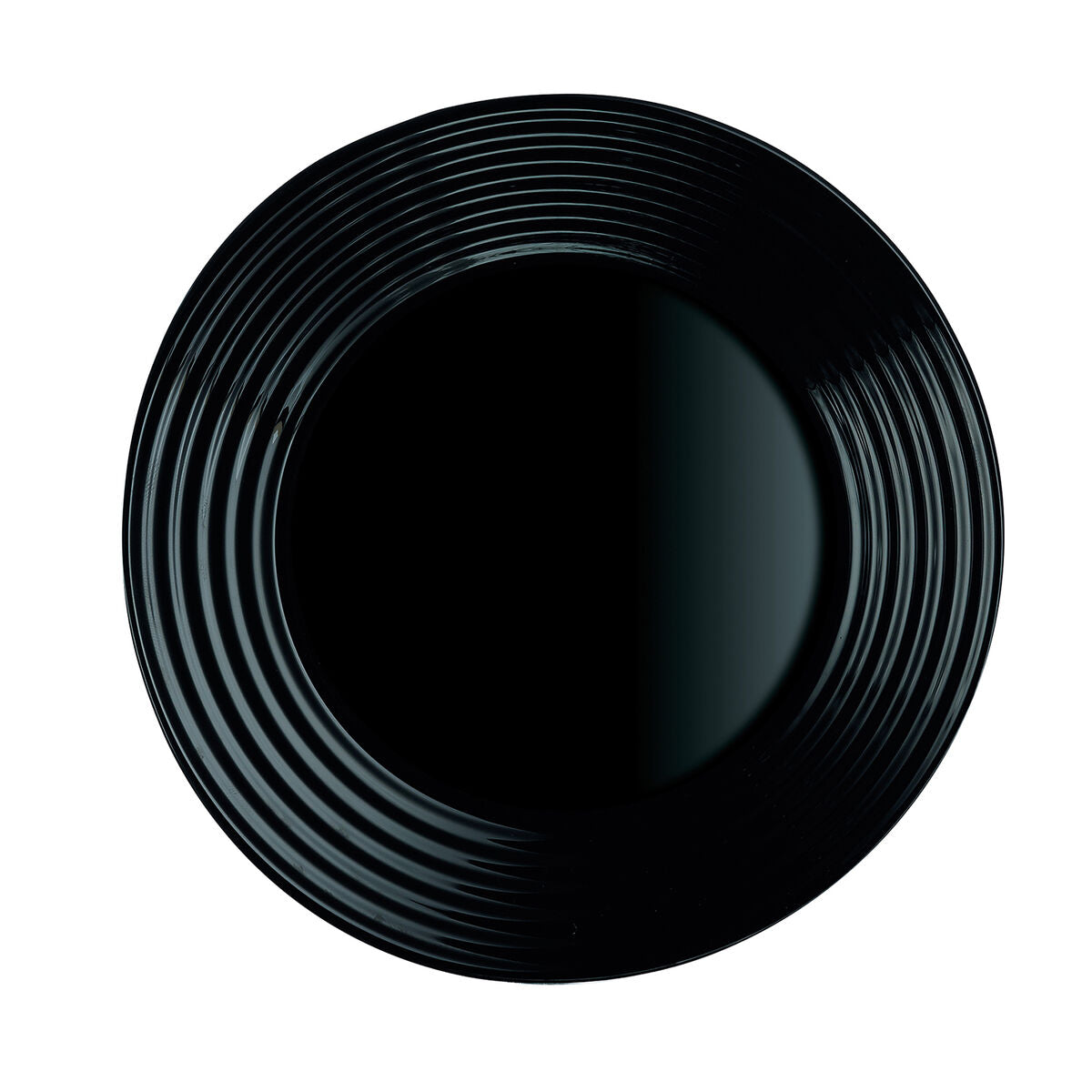 Jälkiruokalautanen 19 cm, musta lasi, konepestävä & mikro - 24 kpl Luminarc