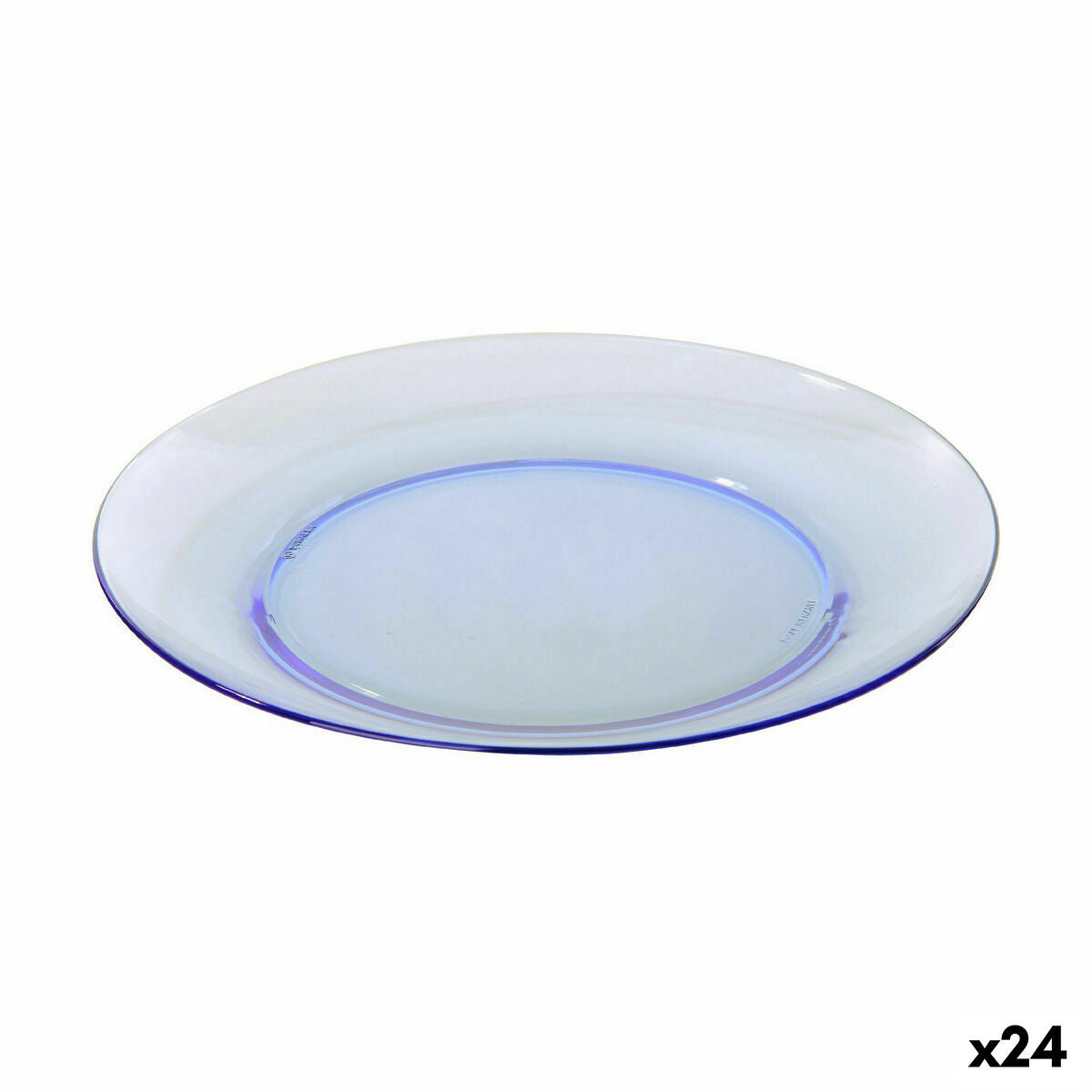 Jälkiruokalautanen 19 cm sininen lasi, 24 kpl - Duralex kahvila & tarjoilu