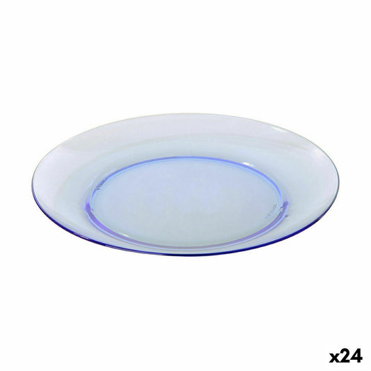 Jälkiruokalautanen 19 cm sininen lasi, 24 kpl - Duralex kahvila & tarjoilu
